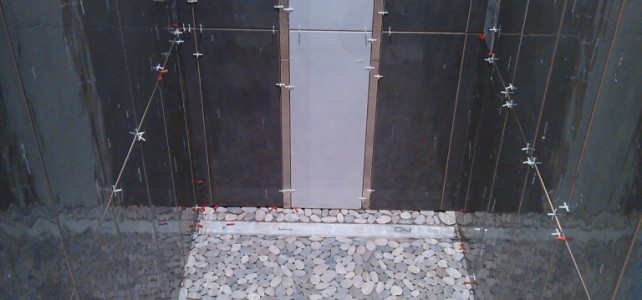 Douche italienne Galets Douche italienne Galets